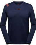 Playera Tour Long Sleeve - Color Deep sea/cherry Tomato - Talla M/US La sportiva